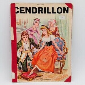 Vintage 1964 Cendrillon Cinderella French Illustrated Childrens Book Perrault